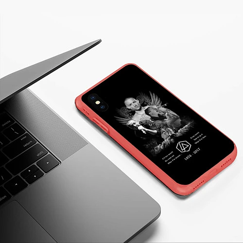 Чехол iPhone XS Max матовый Bennington Memories / 3D-Красный – фото 3