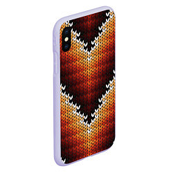 Чехол iPhone XS Max матовый Вышивка, цвет: 3D-светло-сиреневый — фото 2
