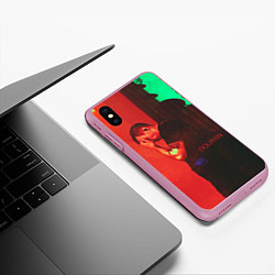 Чехол iPhone XS Max матовый Dolphin Pain, цвет: 3D-розовый — фото 2