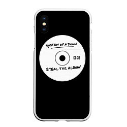 Чехол iPhone XS Max матовый SOAD: Steal this album, цвет: 3D-белый