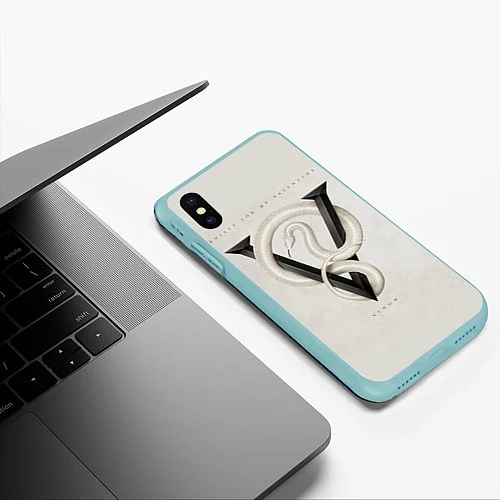 Чехол iPhone XS Max матовый BFMV: Venom / 3D-Мятный – фото 3