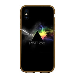 Чехол iPhone XS Max матовый Pink Floyd Logo, цвет: 3D-коричневый