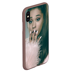 Чехол iPhone XS Max матовый Ariana Grande, цвет: 3D-коричневый — фото 2