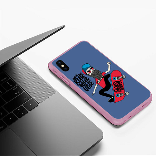 Чехол iPhone XS Max матовый Your Rule Your Life / 3D-Розовый – фото 3
