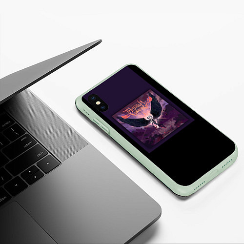 Чехол iPhone XS Max матовый Dethklok: Angel / 3D-Салатовый – фото 3