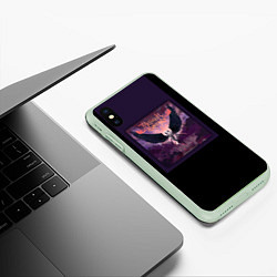 Чехол iPhone XS Max матовый Dethklok: Angel, цвет: 3D-салатовый — фото 2