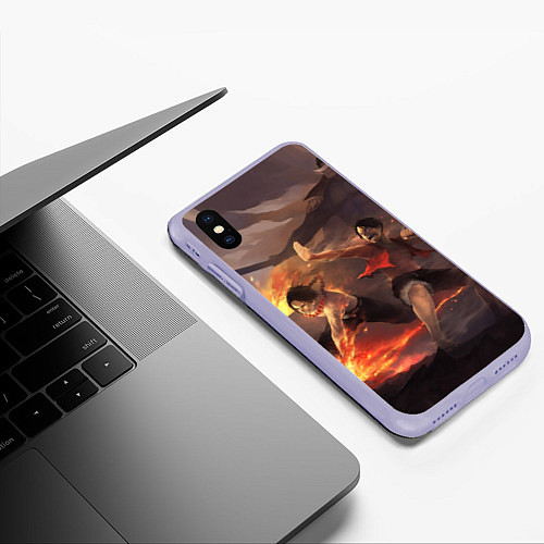 Чехол iPhone XS Max матовый Ван-Пис / 3D-Светло-сиреневый – фото 3
