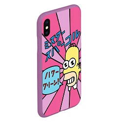 Чехол iPhone XS Max матовый Japanesse Homer, цвет: 3D-фиолетовый — фото 2