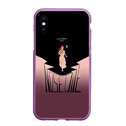Чехол iPhone XS Max матовый Black Mirror: Noseone, цвет: 3D-фиолетовый