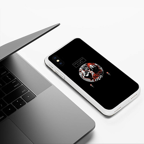 Чехол iPhone XS Max матовый Twenty One Pilots / 3D-Белый – фото 3