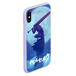 Чехол iPhone XS Max матовый Berserk Night, цвет: 3D-светло-сиреневый — фото 2