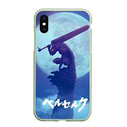 Чехол iPhone XS Max матовый Berserk Night, цвет: 3D-салатовый