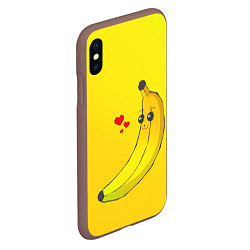 Чехол iPhone XS Max матовый Just Banana (Yellow), цвет: 3D-коричневый — фото 2