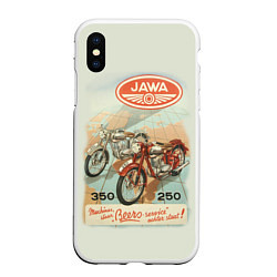 Чехол iPhone XS Max матовый JAWA, цвет: 3D-белый