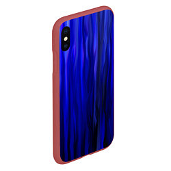 Чехол iPhone XS Max матовый Синее пламя, цвет: 3D-красный — фото 2