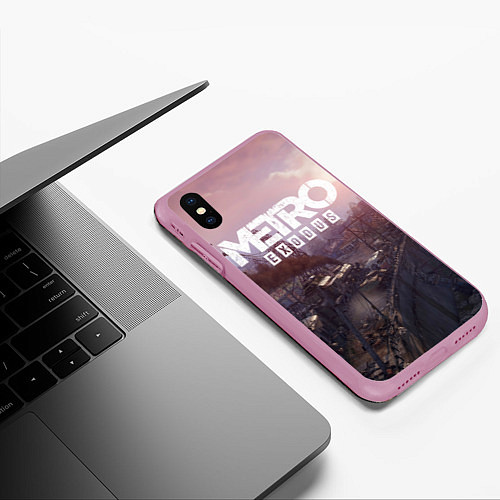 Чехол iPhone XS Max матовый Metro Exodus / 3D-Розовый – фото 3