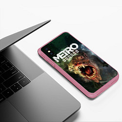 Чехол iPhone XS Max матовый Metro Exodus, цвет: 3D-малиновый — фото 2