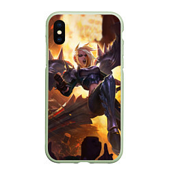 Чехол iPhone XS Max матовый Angel, цвет: 3D-салатовый