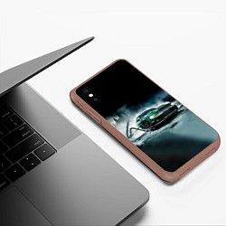 Чехол iPhone XS Max матовый Призрачный Ford Mustang, цвет: 3D-коричневый — фото 2