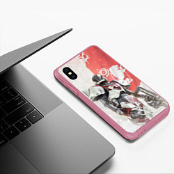 Чехол iPhone XS Max матовый Destiny: Red, цвет: 3D-малиновый — фото 2