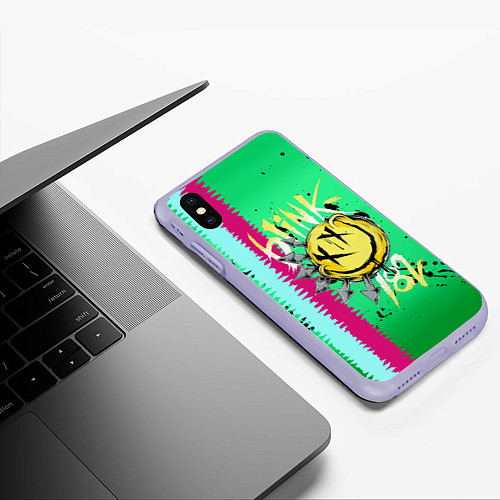 Чехол iPhone XS Max матовый Blink 182 / 3D-Светло-сиреневый – фото 3