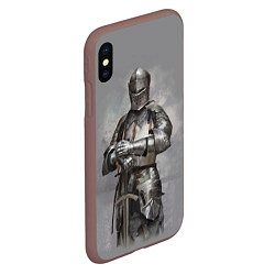 Чехол iPhone XS Max матовый Рыцарь, цвет: 3D-коричневый — фото 2