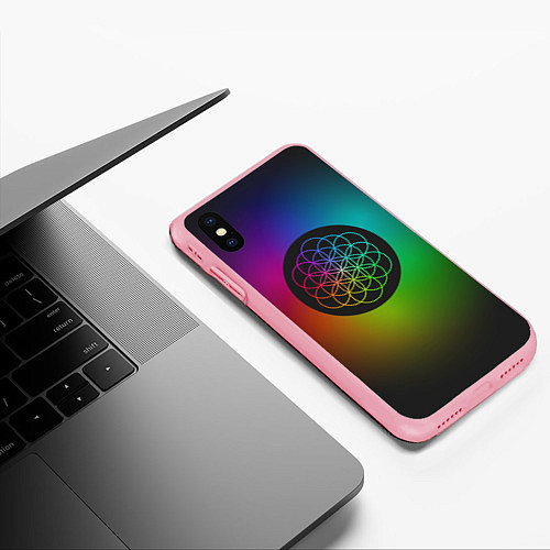 Чехол iPhone XS Max матовый Coldplay Colour / 3D-Баблгам – фото 3