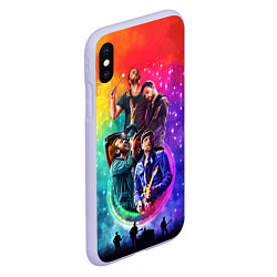Чехол iPhone XS Max матовый Coldplay Stories, цвет: 3D-светло-сиреневый — фото 2