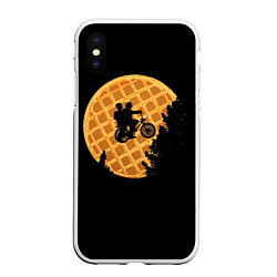 Чехол iPhone XS Max матовый Wafer Rider, цвет: 3D-белый