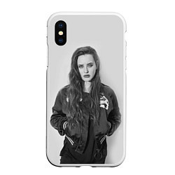 Чехол iPhone XS Max матовый Katherine Mono, цвет: 3D-белый