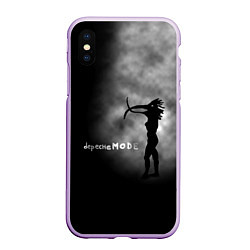 Чехол iPhone XS Max матовый Depeche Mode, цвет: 3D-сиреневый