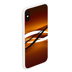 Чехол iPhone XS Max матовый Горизонталь, цвет: 3D-белый — фото 2