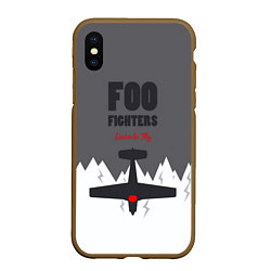 Чехол iPhone XS Max матовый Foo Fighters: Learn to fly, цвет: 3D-коричневый