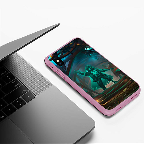 Чехол iPhone XS Max матовый Sea of thieves / 3D-Розовый – фото 3