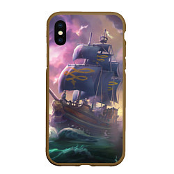 Чехол iPhone XS Max матовый Sea of thieves, цвет: 3D-коричневый