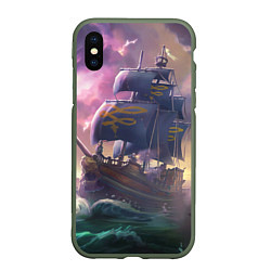 Чехол iPhone XS Max матовый Sea of thieves, цвет: 3D-темно-зеленый