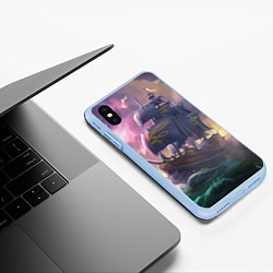 Чехол iPhone XS Max матовый Sea of thieves, цвет: 3D-голубой — фото 2