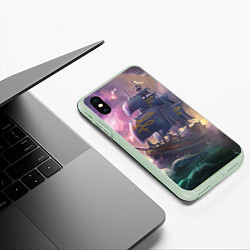 Чехол iPhone XS Max матовый Sea of thieves, цвет: 3D-салатовый — фото 2