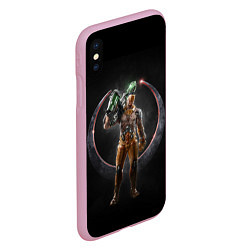 Чехол iPhone XS Max матовый Quake Soldier, цвет: 3D-розовый — фото 2