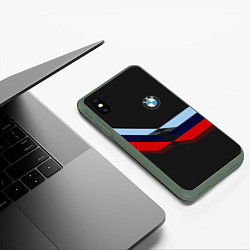 Чехол iPhone XS Max матовый Бмв Bmw Black, цвет: 3D-темно-зеленый — фото 2