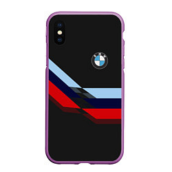 Чехол iPhone XS Max матовый Бмв Bmw Black, цвет: 3D-фиолетовый