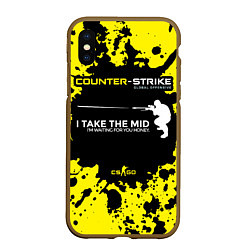 Чехол iPhone XS Max матовый Counter-Strike: Go Mid, цвет: 3D-коричневый