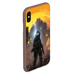 Чехол iPhone XS Max матовый Titanfall: Robots War, цвет: 3D-коричневый — фото 2