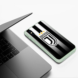 Чехол iPhone XS Max матовый Juventus FC: New logo, цвет: 3D-салатовый — фото 2