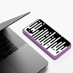 Чехол iPhone XS Max матовый Необычная геометрия!, цвет: 3D-фиолетовый — фото 2