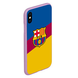 Чехол iPhone XS Max матовый FC Barcelona 2018 Colors, цвет: 3D-сиреневый — фото 2