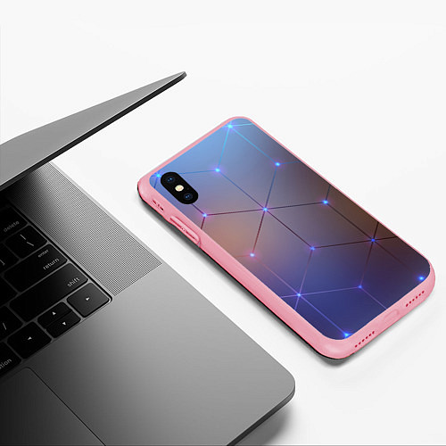 Чехол iPhone XS Max матовый НЕЙРОННАЯ СЕТЬ NEURAL NETWORK / 3D-Баблгам – фото 3