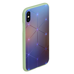 Чехол iPhone XS Max матовый НЕЙРОННАЯ СЕТЬ NEURAL NETWORK, цвет: 3D-салатовый — фото 2