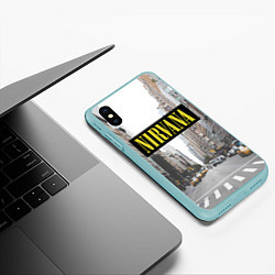 Чехол iPhone XS Max матовый Nirvana City, цвет: 3D-мятный — фото 2