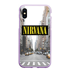 Чехол iPhone XS Max матовый Nirvana City, цвет: 3D-сиреневый